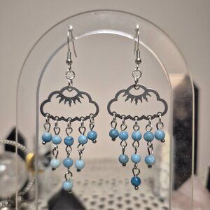 Buckets of Rain Larimar Cloud Earrings